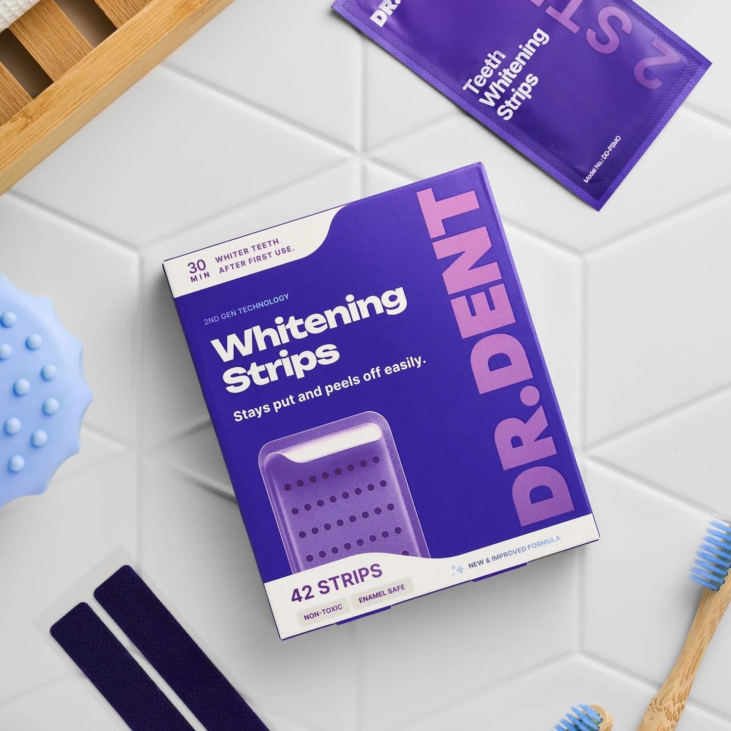 DR.DENT Color Correcting Whitening Strips #14ct