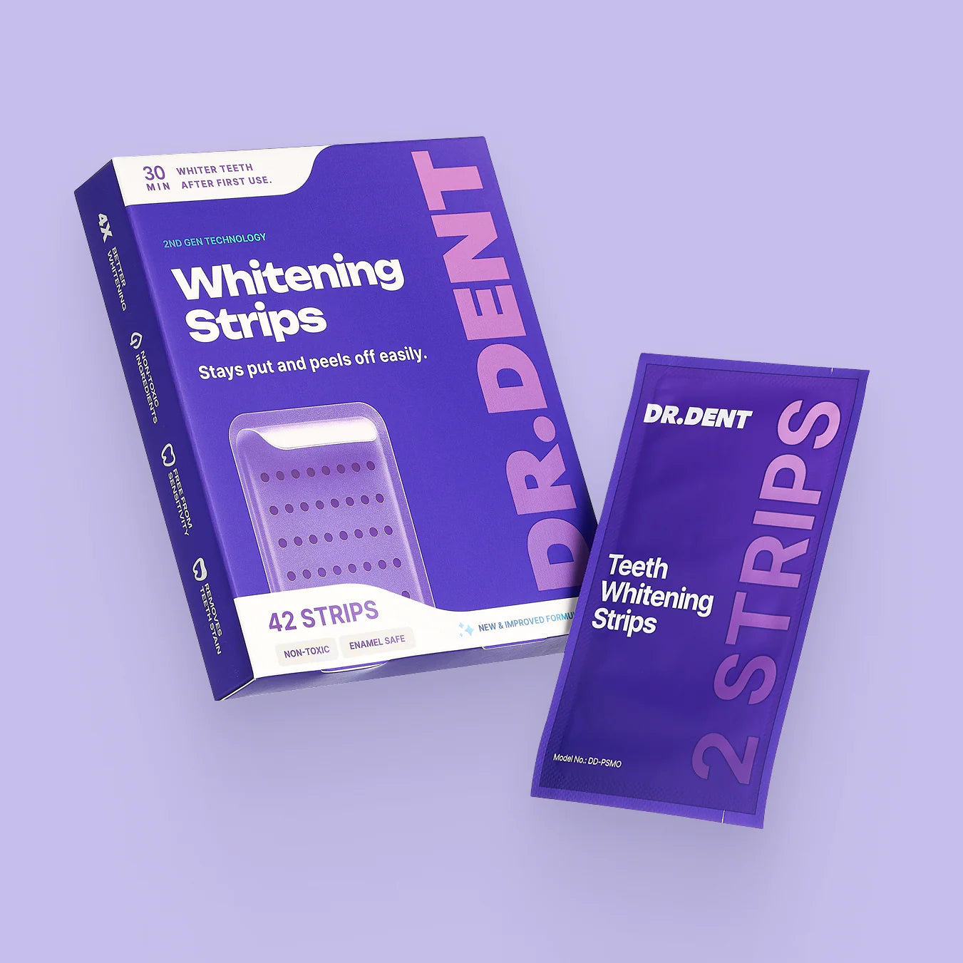 DR.DENT Color Correcting Whitening Strips #14ct